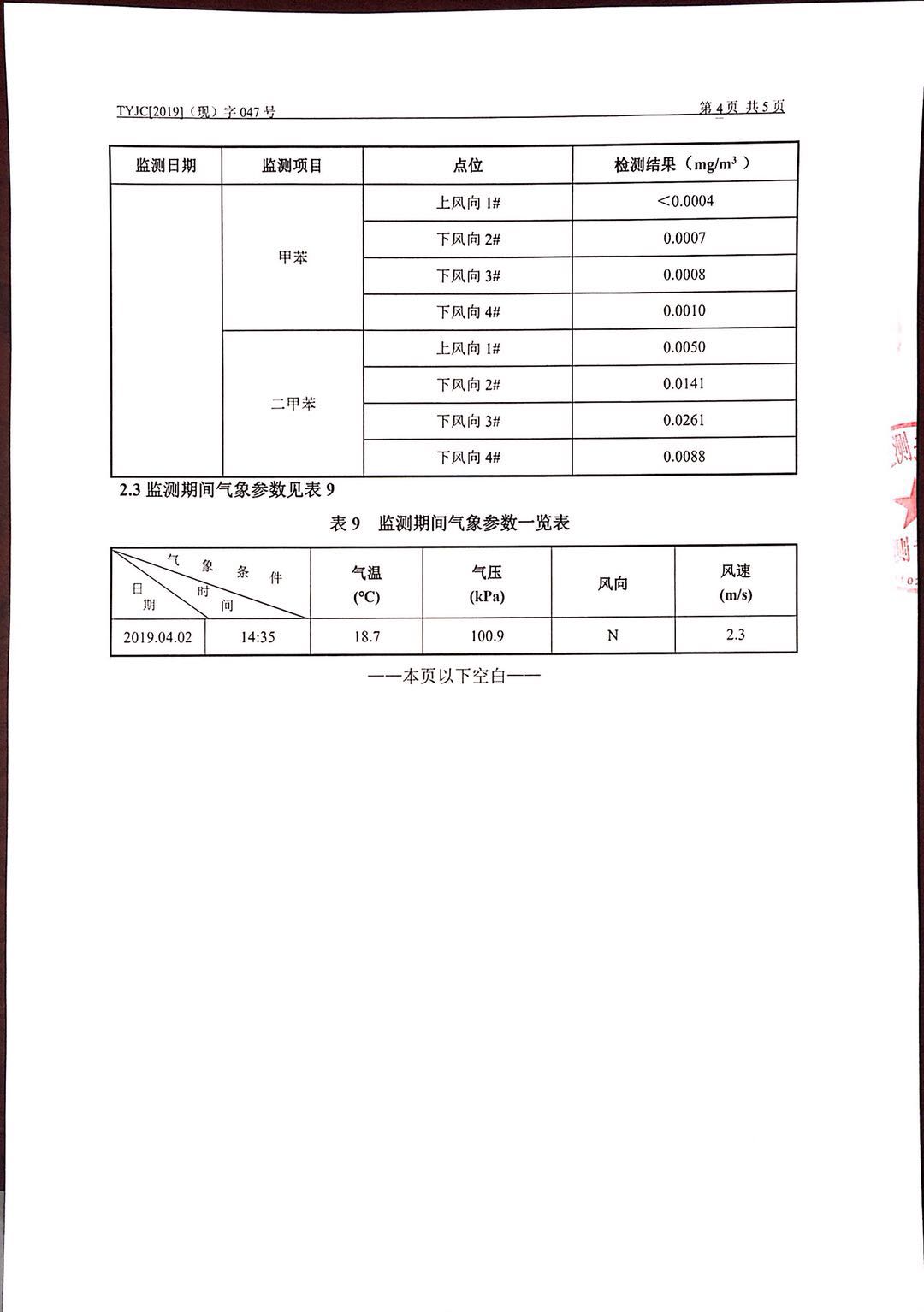 检测报告第4页