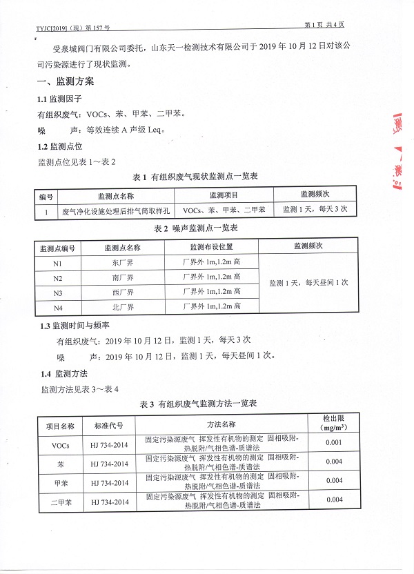 检测报告第1页