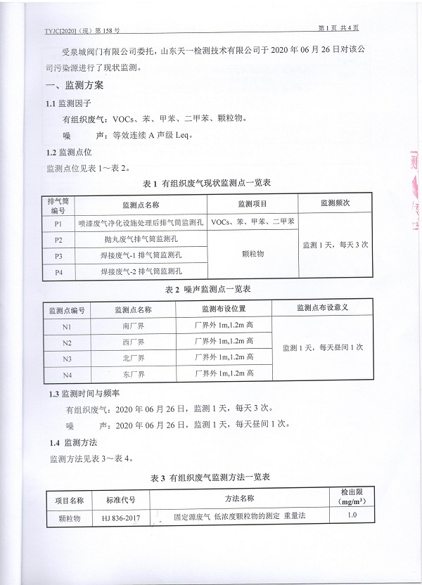 检测报告第1页